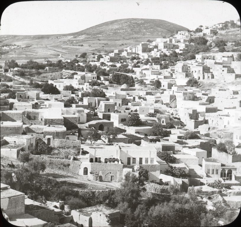 Safad (Tzfat) perched on its hilltop in upper Galilee, historical Palestine