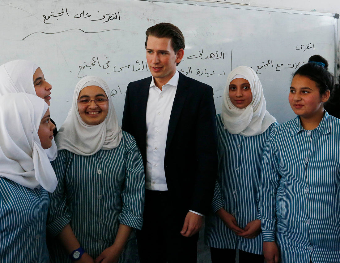 School girls at Al Amari refugee camp, Ramallah, West Bank