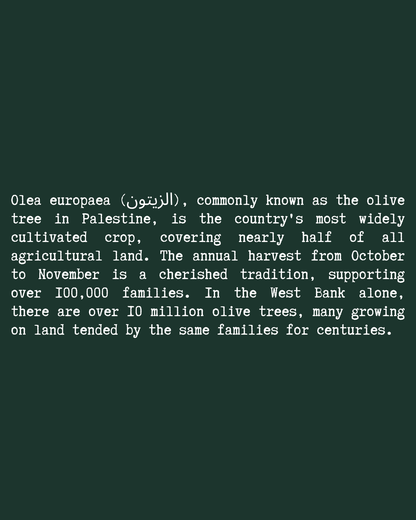 Olive Flower T-Shirt close-up text — Green