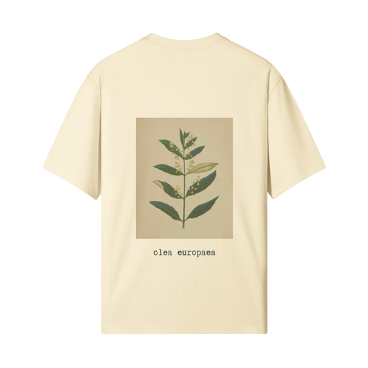 Olive Flower T-Shirt in Beige