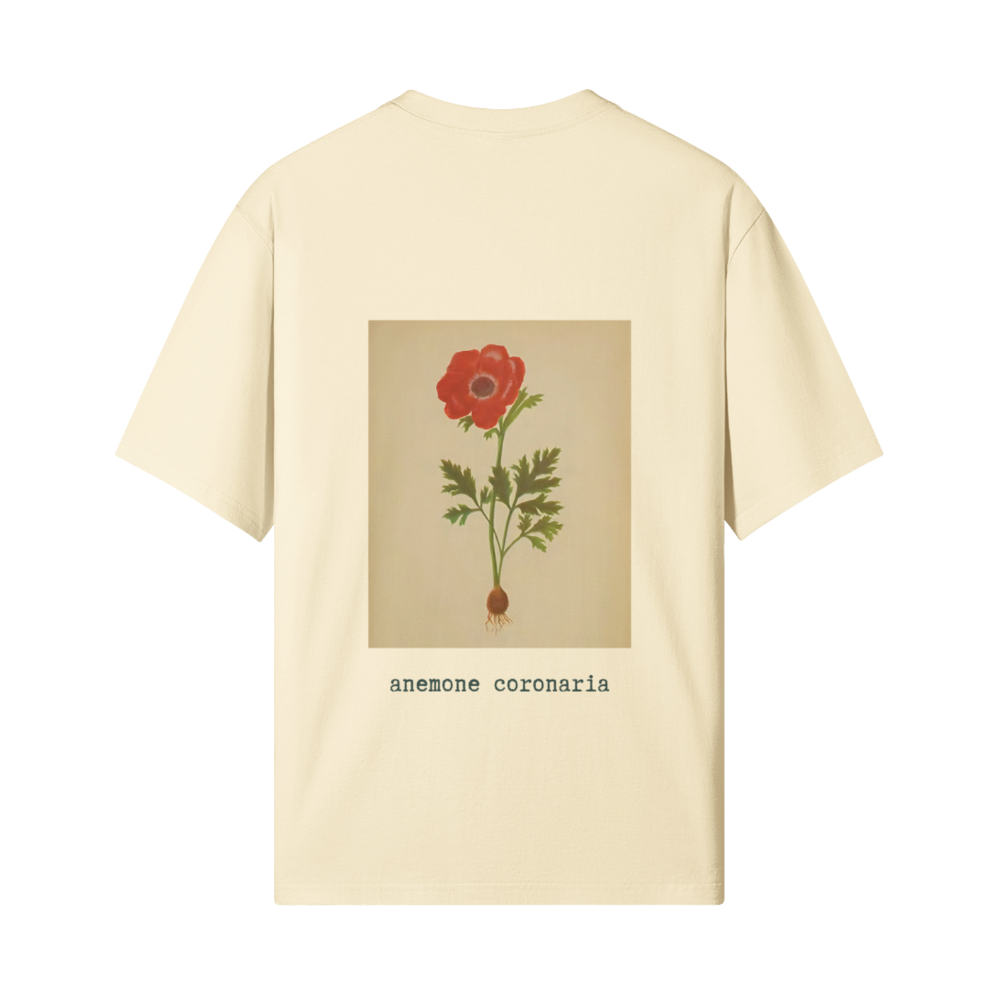 Poppy Flower T-Shirt in Beige