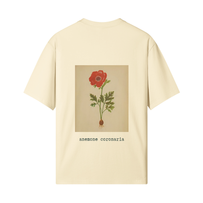 Poppy Flower T-Shirt in Beige