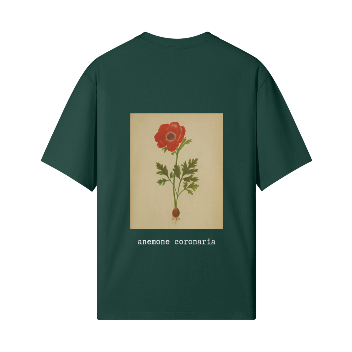 Poppy Flower T-Shirt in Green