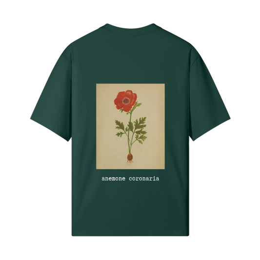 Poppy Flower T-Shirt in Green