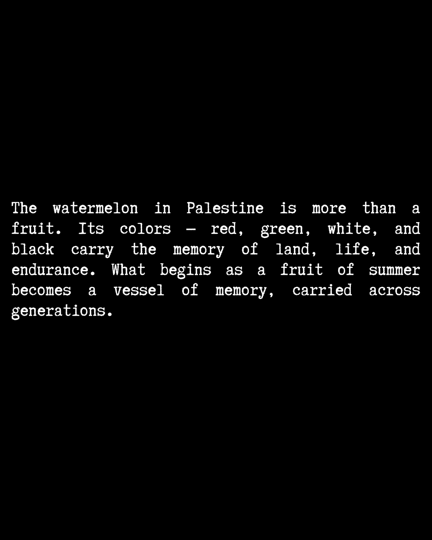 Watermelon T-Shirt close-up text — Black