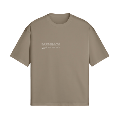 Mockup of the front of FALASTIN Key T-Shirt in coffee color, featuring a minimalist text design on the front that explains the significance of the key symbol.