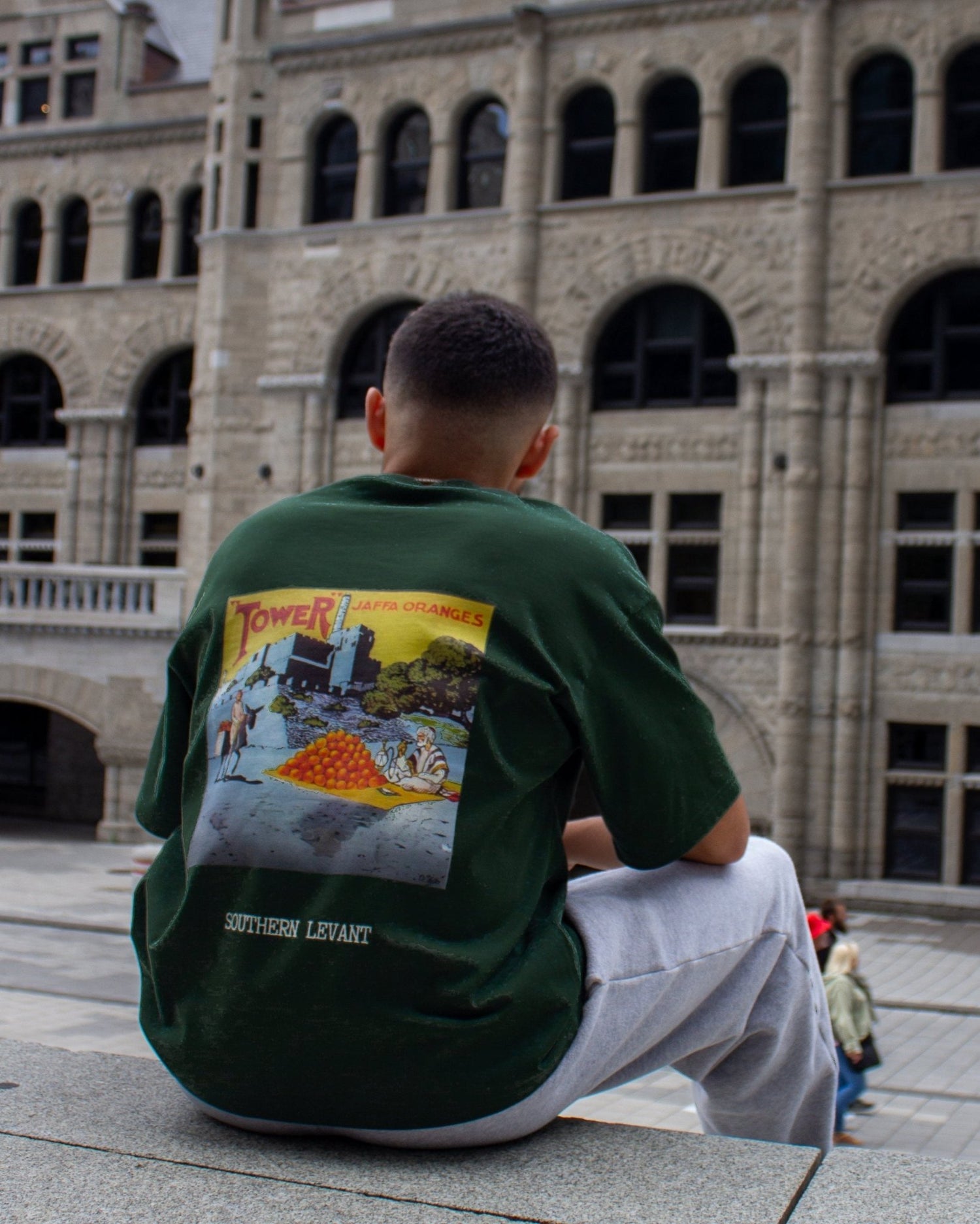 Orange Tee in Forest - FALASTIN