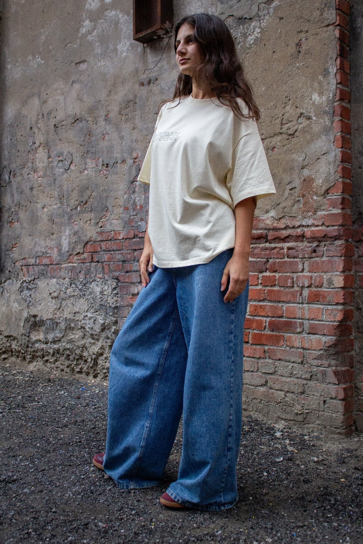 Orange Tee in Sand - FALASTIN